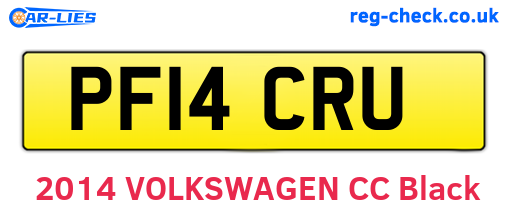PF14CRU are the vehicle registration plates.