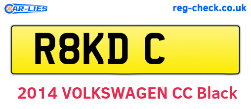 R8KDC are the vehicle registration plates.