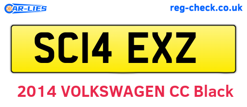 SC14EXZ are the vehicle registration plates.