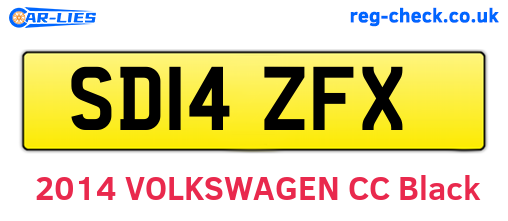 SD14ZFX are the vehicle registration plates.