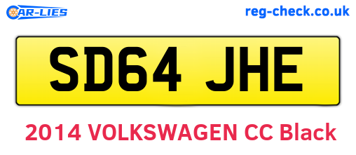 SD64JHE are the vehicle registration plates.