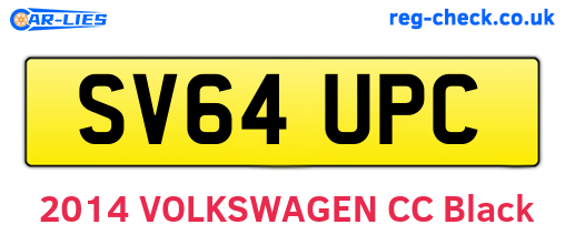 SV64UPC are the vehicle registration plates.