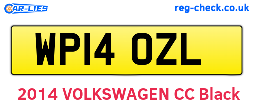 WP14OZL are the vehicle registration plates.