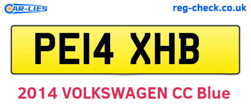 PE14XHB are the vehicle registration plates.