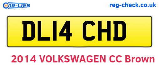 DL14CHD are the vehicle registration plates.