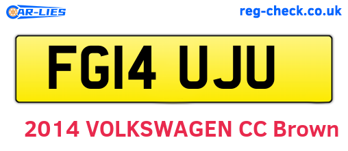 FG14UJU are the vehicle registration plates.