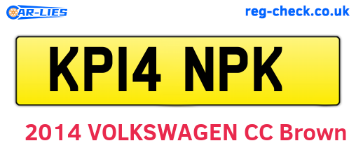 KP14NPK are the vehicle registration plates.