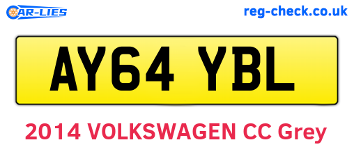 AY64YBL are the vehicle registration plates.