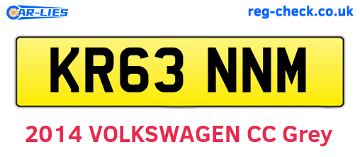 KR63NNM are the vehicle registration plates.