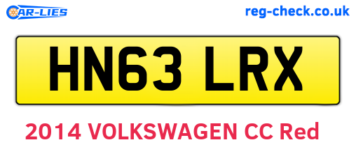 HN63LRX are the vehicle registration plates.