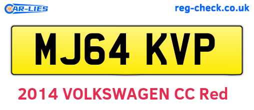 MJ64KVP are the vehicle registration plates.