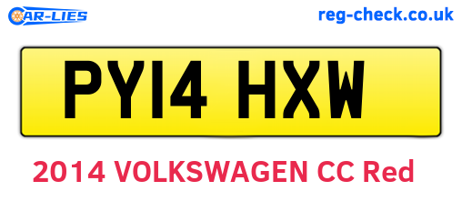 PY14HXW are the vehicle registration plates.