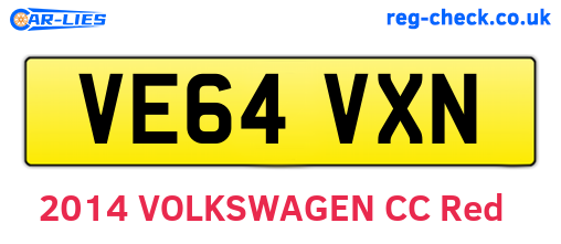 VE64VXN are the vehicle registration plates.