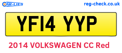 YF14YYP are the vehicle registration plates.