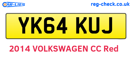 YK64KUJ are the vehicle registration plates.