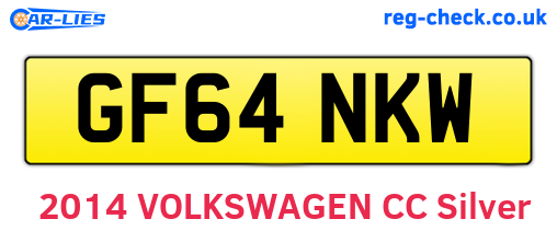 GF64NKW are the vehicle registration plates.