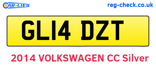 GL14DZT are the vehicle registration plates.