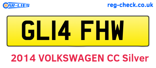 GL14FHW are the vehicle registration plates.