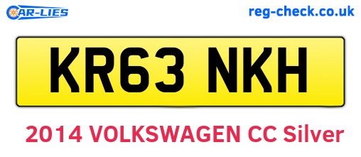 KR63NKH are the vehicle registration plates.