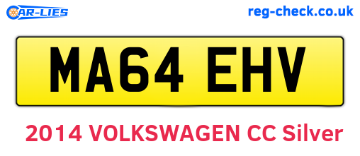 MA64EHV are the vehicle registration plates.