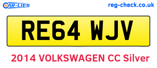 RE64WJV are the vehicle registration plates.