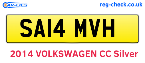 SA14MVH are the vehicle registration plates.