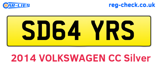 SD64YRS are the vehicle registration plates.