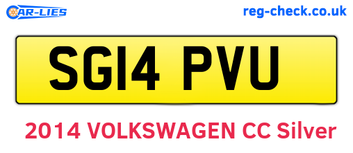 SG14PVU are the vehicle registration plates.