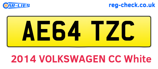 AE64TZC are the vehicle registration plates.