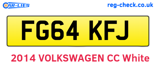 FG64KFJ are the vehicle registration plates.