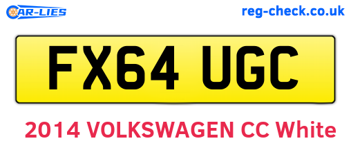 FX64UGC are the vehicle registration plates.