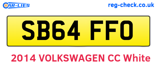 SB64FFO are the vehicle registration plates.
