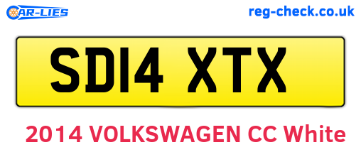 SD14XTX are the vehicle registration plates.