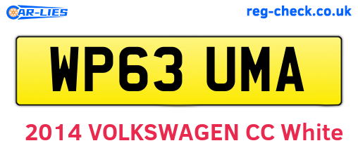 WP63UMA are the vehicle registration plates.