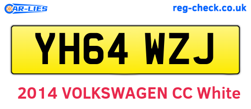 YH64WZJ are the vehicle registration plates.
