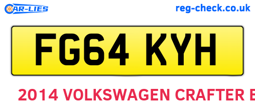 FG64KYH are the vehicle registration plates.