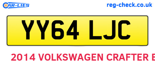 YY64LJC are the vehicle registration plates.