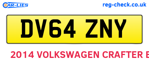DV64ZNY are the vehicle registration plates.