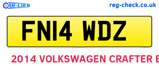 FN14WDZ are the vehicle registration plates.
