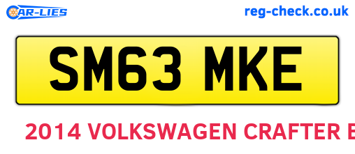 SM63MKE are the vehicle registration plates.