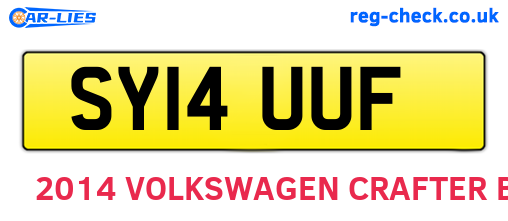 SY14UUF are the vehicle registration plates.