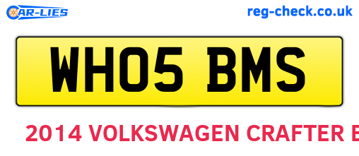 WH05BMS are the vehicle registration plates.