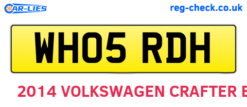 WH05RDH are the vehicle registration plates.