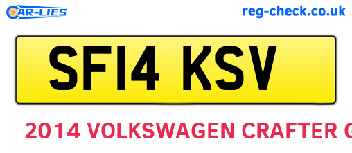SF14KSV are the vehicle registration plates.