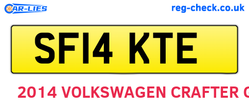 SF14KTE are the vehicle registration plates.