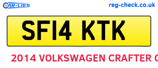 SF14KTK are the vehicle registration plates.