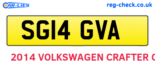 SG14GVA are the vehicle registration plates.
