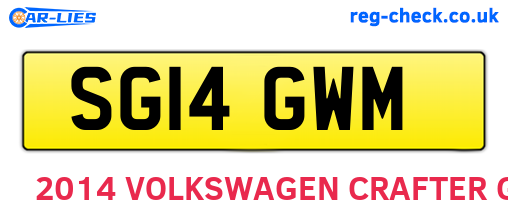 SG14GWM are the vehicle registration plates.