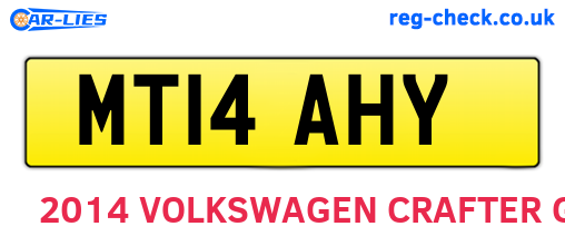 MT14AHY are the vehicle registration plates.