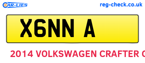 X6NNA are the vehicle registration plates.